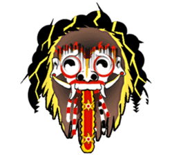 Balinese witch Randa sticker #1690607