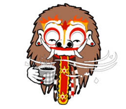 Balinese witch Randa sticker #1690613