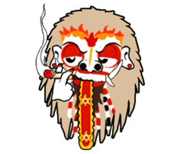 Balinese witch Randa sticker #1690614