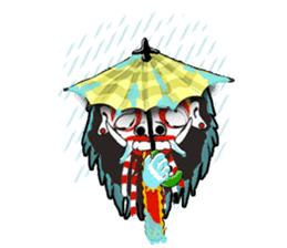 Balinese witch Randa sticker #1690615