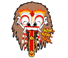 Balinese witch Randa sticker #1690620