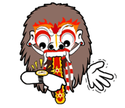 Balinese witch Randa sticker #1690622