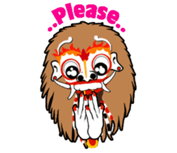 Balinese witch Randa sticker #1690626