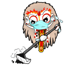 Balinese witch Randa sticker #1690632