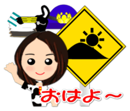Road sign sticker( Feeling of the girl) sticker #1691590