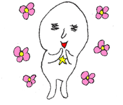 White star who flew down to earth sticker #1692633