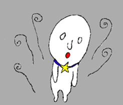 White star who flew down to earth sticker #1692660