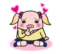 Pleasant pig high school girl JKB BOO sticker #1692802