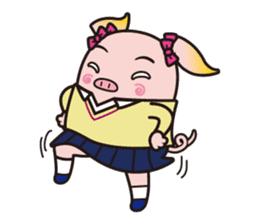 Pleasant pig high school girl JKB BOO sticker #1692803
