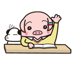 Pleasant pig high school girl JKB BOO sticker #1692817