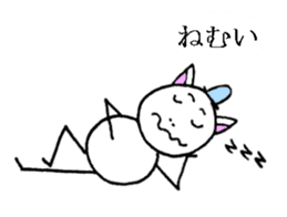 Cat ear snowman sticker #1693757