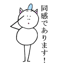 Cat ear snowman sticker #1693759