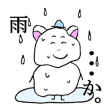 Cat ear snowman sticker #1693770