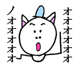 Cat ear snowman sticker #1693771