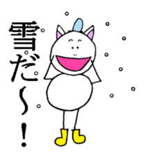 Cat ear snowman sticker #1693772