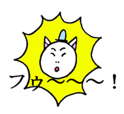 Cat ear snowman sticker #1693778