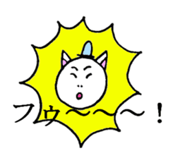Cat ear snowman sticker #1693778