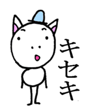 Cat ear snowman sticker #1693783