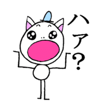 Cat ear snowman sticker #1693788