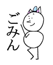 Cat ear snowman sticker #1693790
