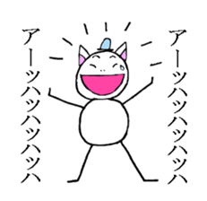 Cat ear snowman sticker #1693791