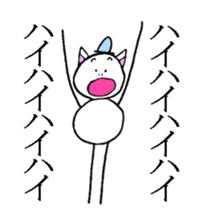 Cat ear snowman sticker #1693792