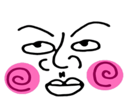 this is a face Sticker sticker #1694075