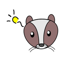 Cute weasel sticker #1696534
