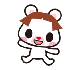 Bobbed hair animals sticker #1696538