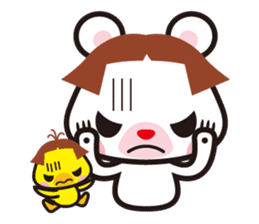 Bobbed hair animals sticker #1696541