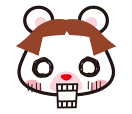 Bobbed hair animals sticker #1696542