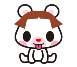 Bobbed hair animals sticker #1696543