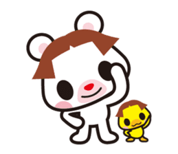 Bobbed hair animals sticker #1696546