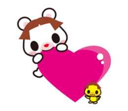 Bobbed hair animals sticker #1696548