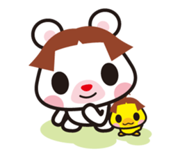 Bobbed hair animals sticker #1696549