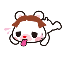 Bobbed hair animals sticker #1696550