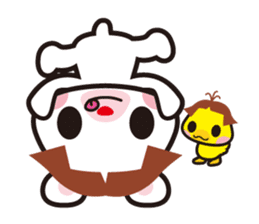 Bobbed hair animals sticker #1696551