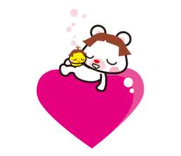 Bobbed hair animals sticker #1696552