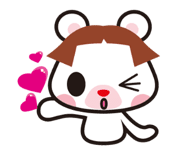 Bobbed hair animals sticker #1696554