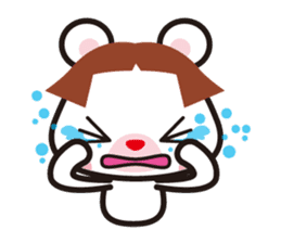 Bobbed hair animals sticker #1696555