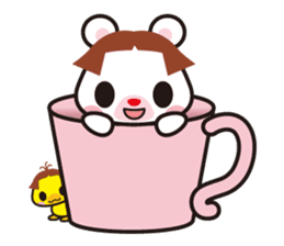 Bobbed hair animals sticker #1696556