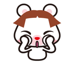 Bobbed hair animals sticker #1696557