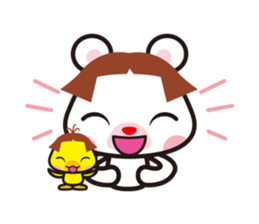 Bobbed hair animals sticker #1696558