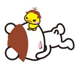 Bobbed hair animals sticker #1696562