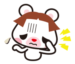 Bobbed hair animals sticker #1696564