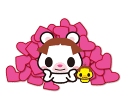 Bobbed hair animals sticker #1696565