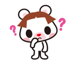 Bobbed hair animals sticker #1696570