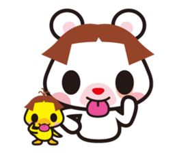 Bobbed hair animals sticker #1696571