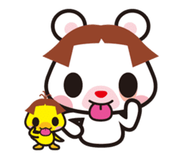 Bobbed hair animals sticker #1696571