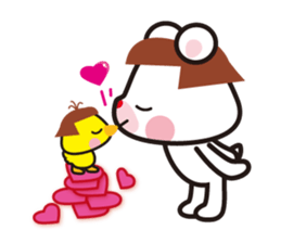 Bobbed hair animals sticker #1696572